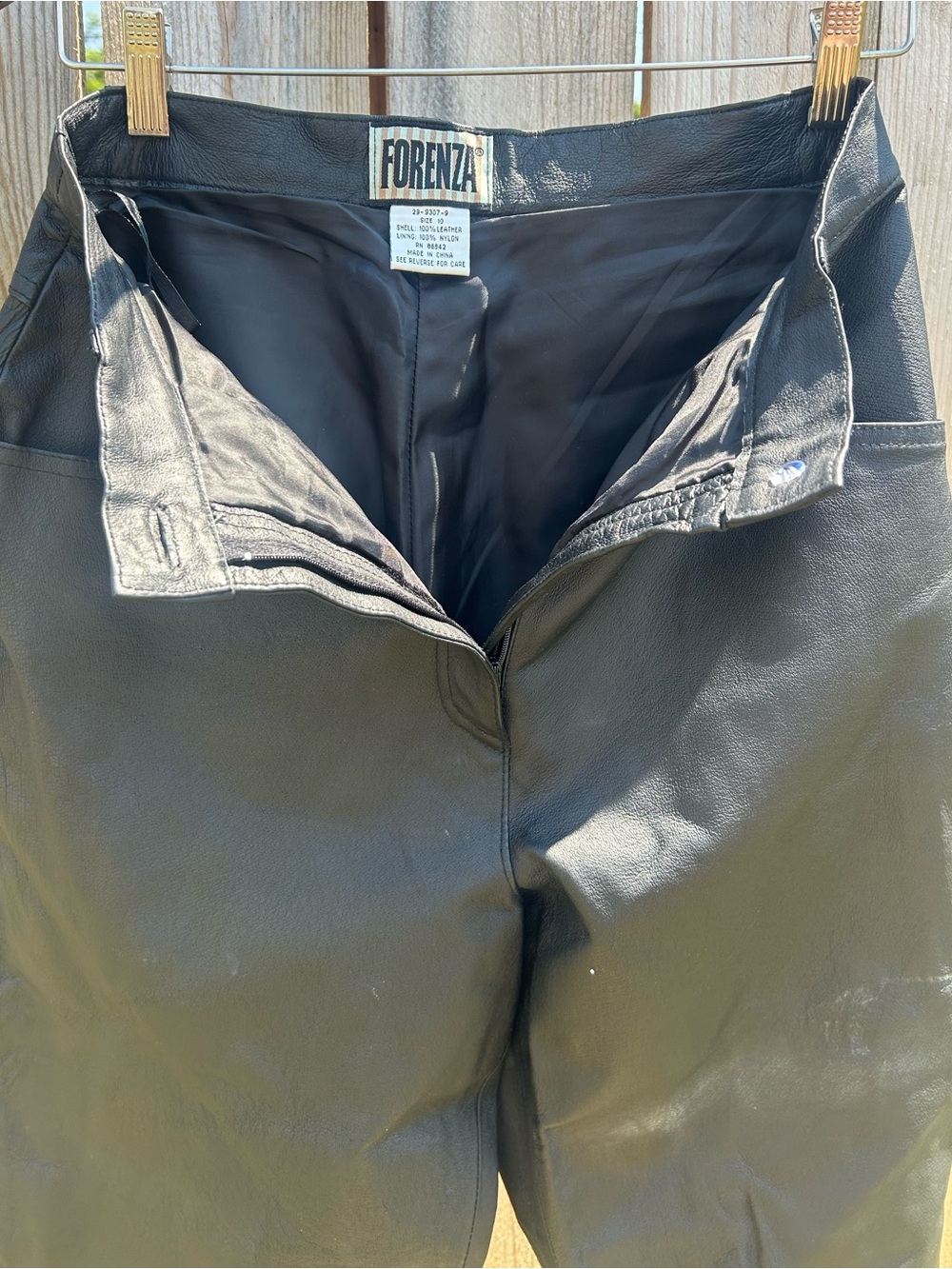 Forenza Vintage Black Leather Pants - Size 10